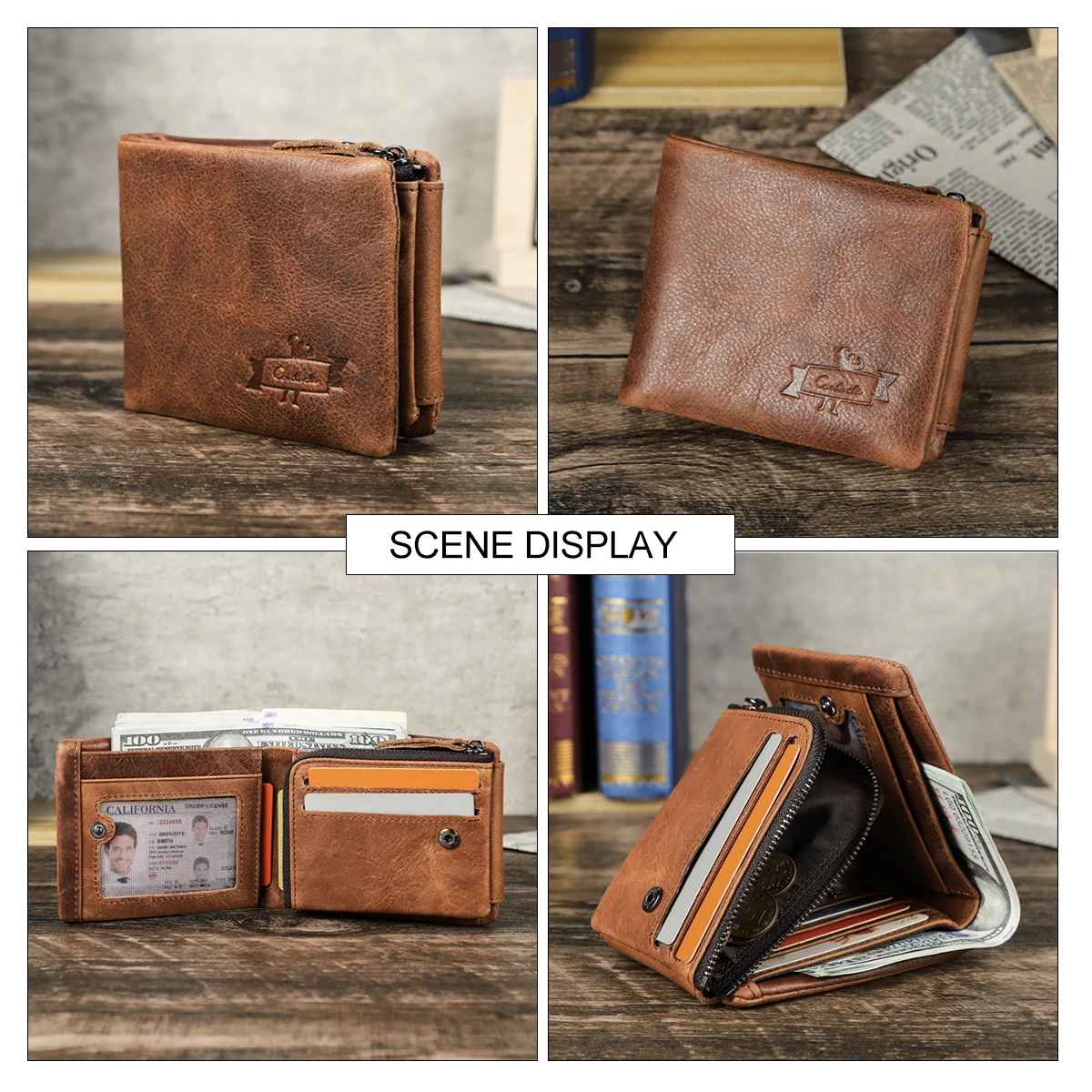 CONTACT'S Genuine Crazy Horse Leather Men