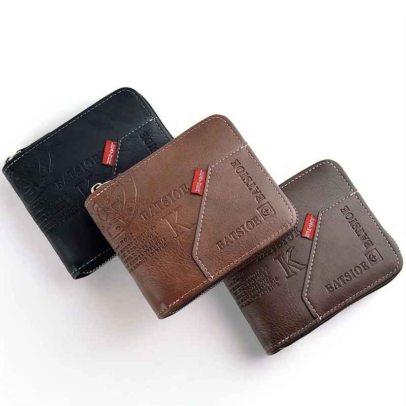 Men's Wallet Made of PU Wax