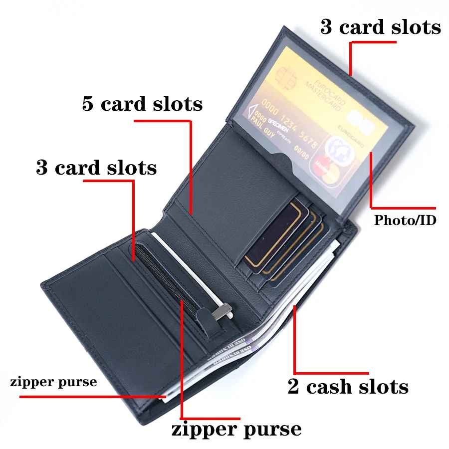 Men's Wallet Coin Purse RFID