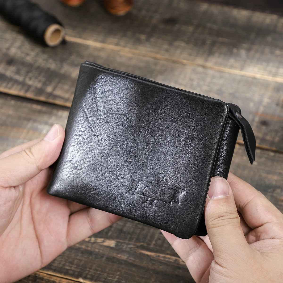 CONTACT'S Genuine Crazy Horse Leather Men